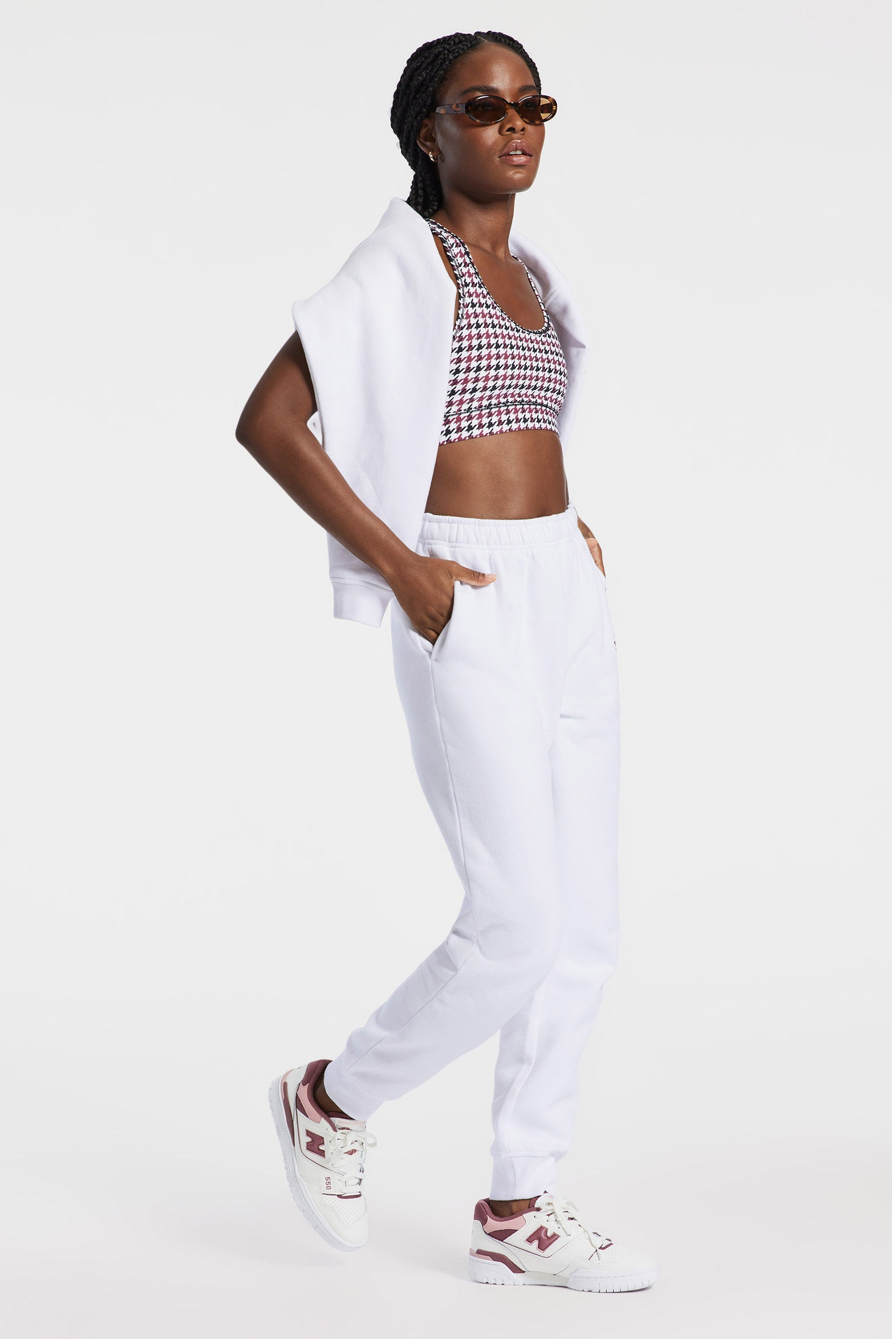 Les Sports Bandier Jogger - White/Cordovan