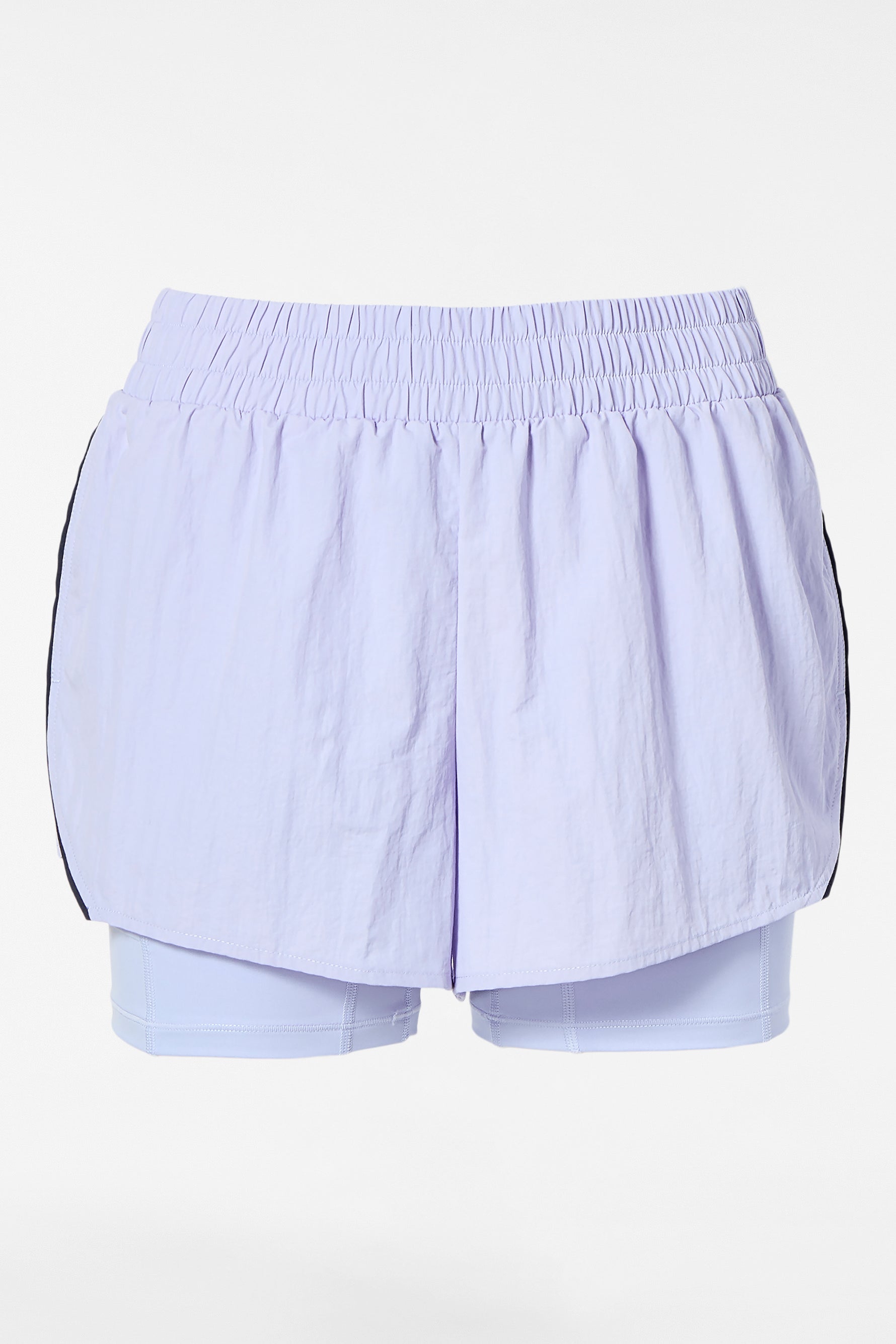 Contrast Run Short - Baby Lavender/navy Blazer