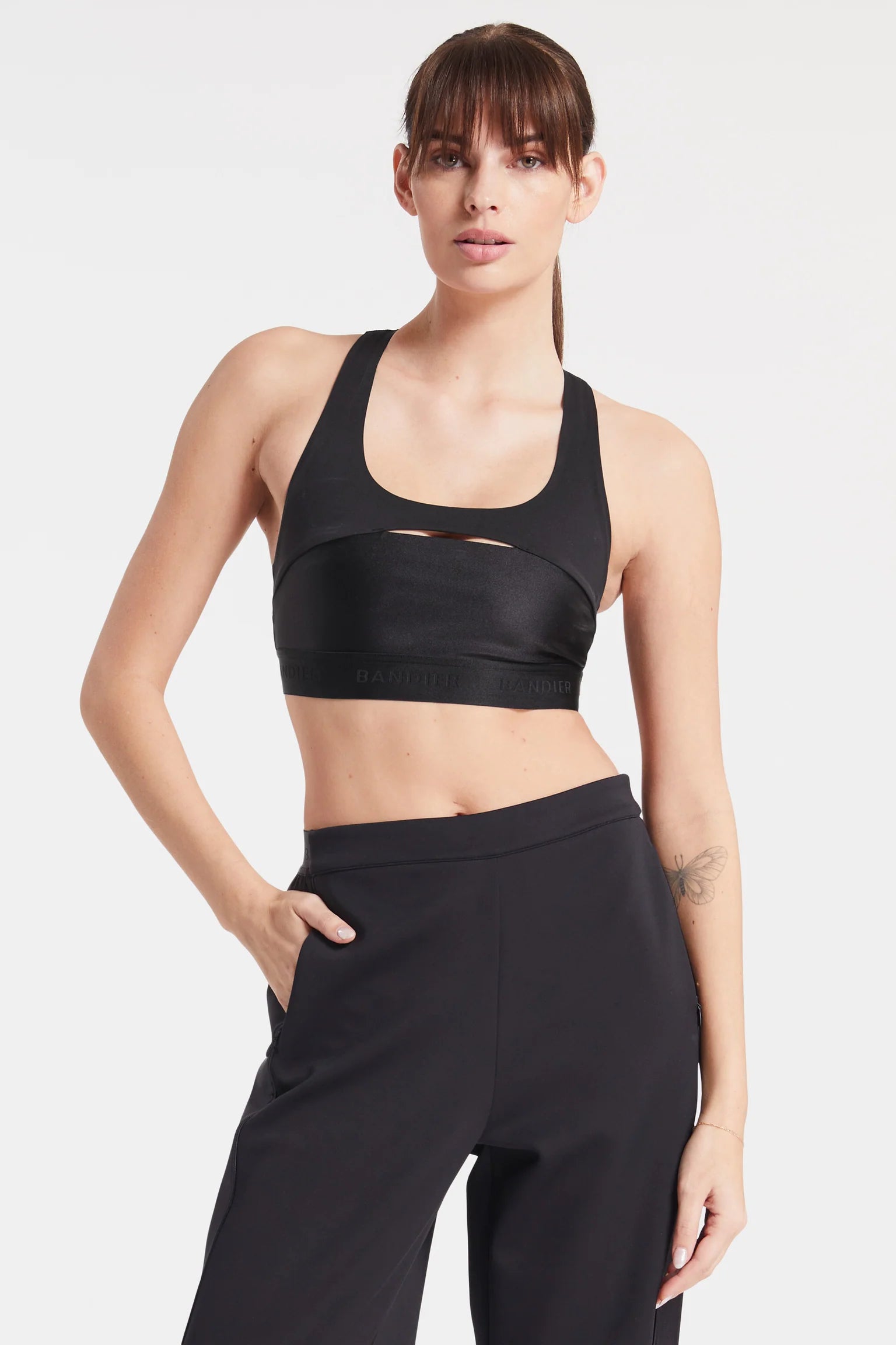 BANDIER Sport Logo Bra - Black BND10262