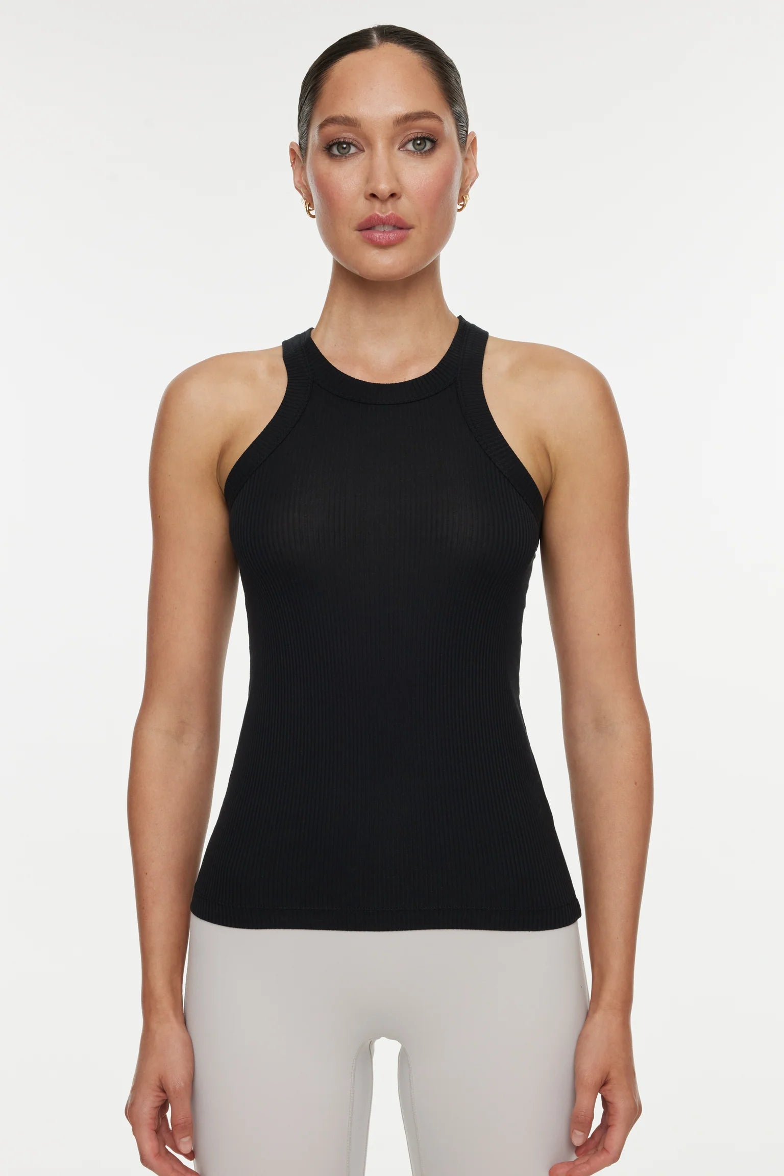 BANDIER Rivington Ribbed Tank - Black BAOSO66NM