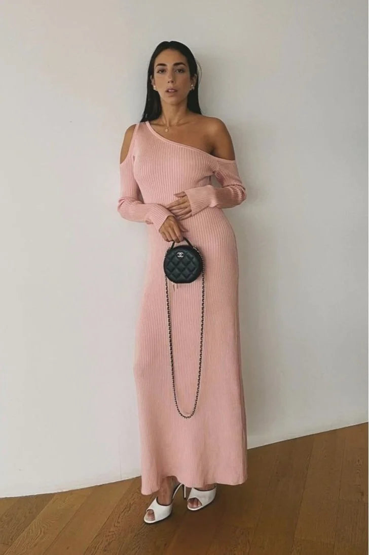 @aidaterebaladi in Significant Other Belle Knit Dress - Light Musk