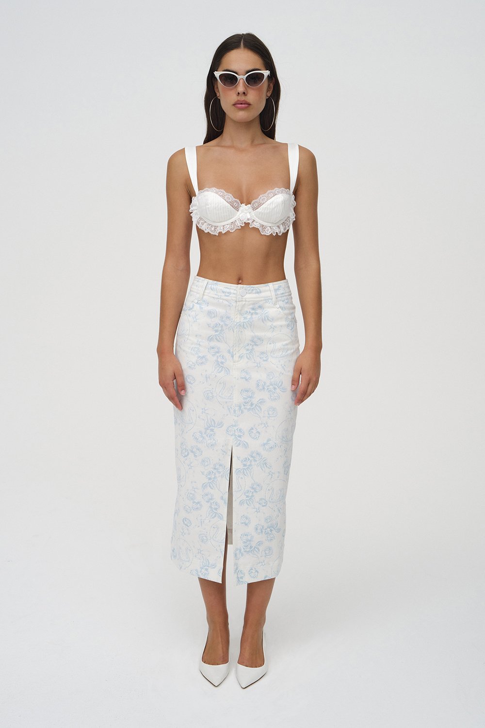 For Love & Lemons Chantal Midi Skirt