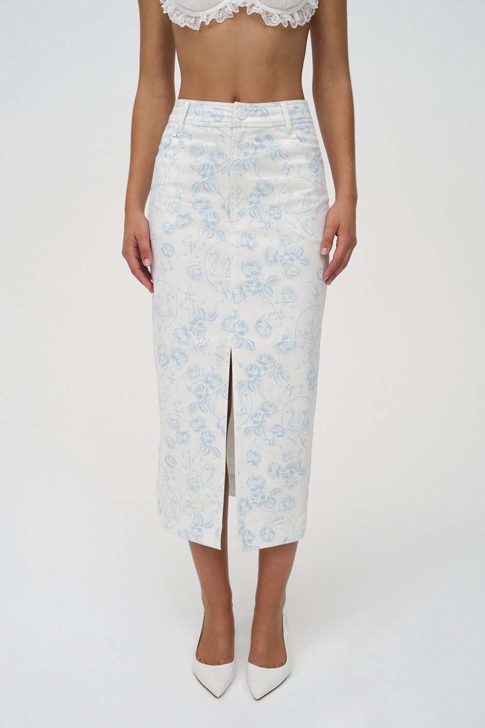 For Love & Lemons Chantal Midi Skirt