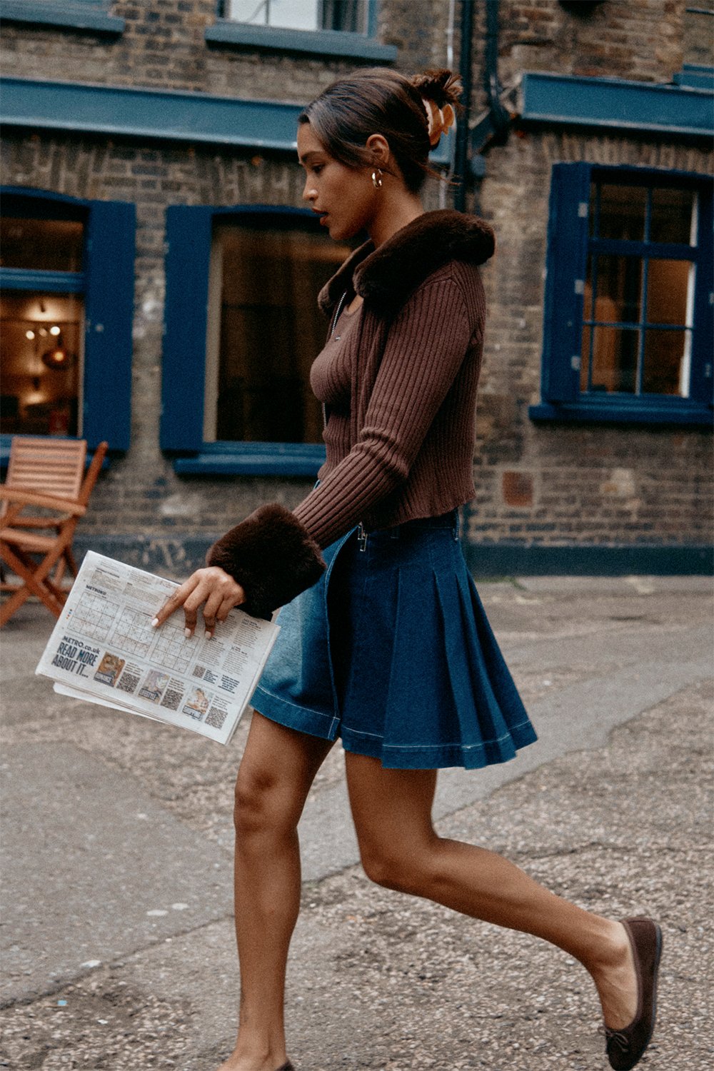 House of Sunny Fade Pleat Skirt