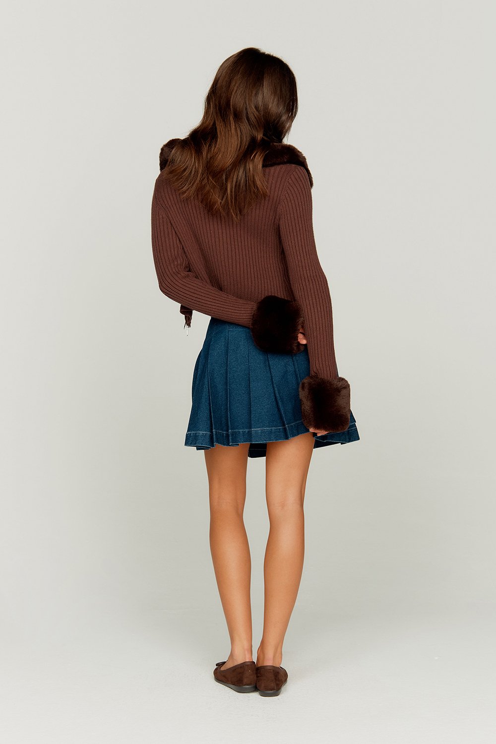 House of Sunny Fade Pleat Skirt