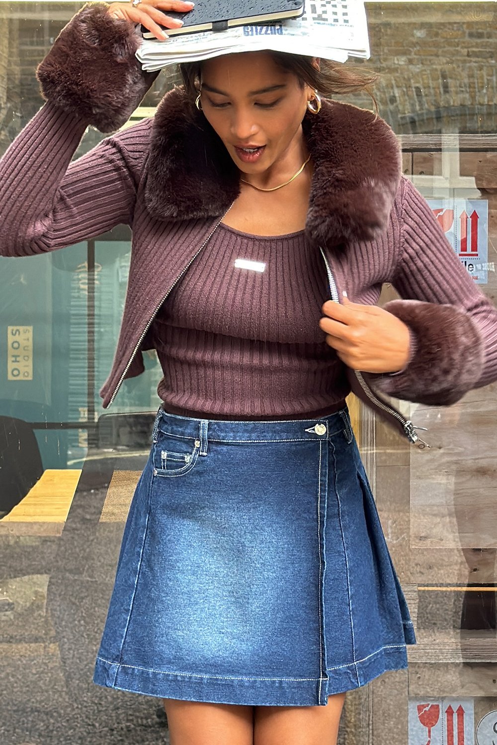 House of Sunny Fade Pleat Skirt