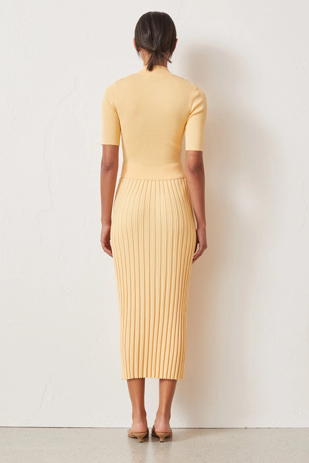 Bec + Bridge Citrus Club Knit Midi Skirt - Melon