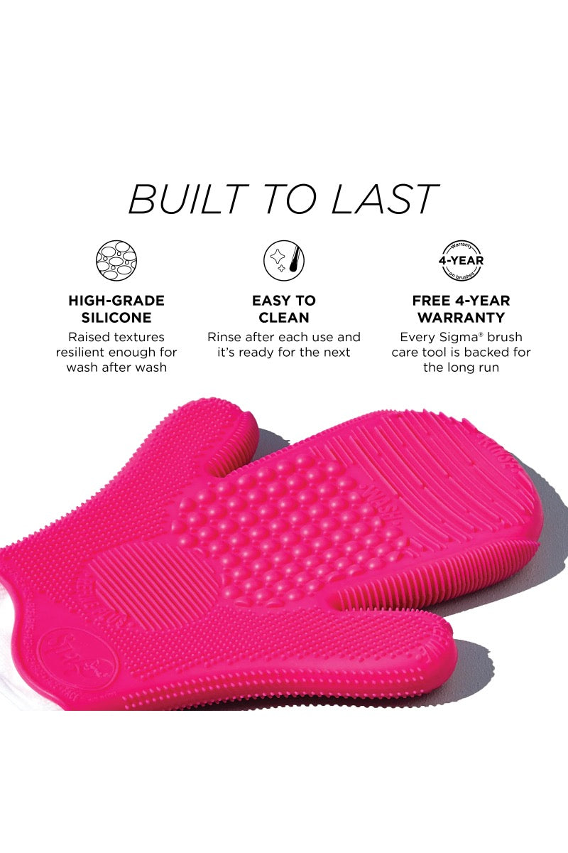 2X Sigma Spa¨ Brush Cleaning Glove - Pink