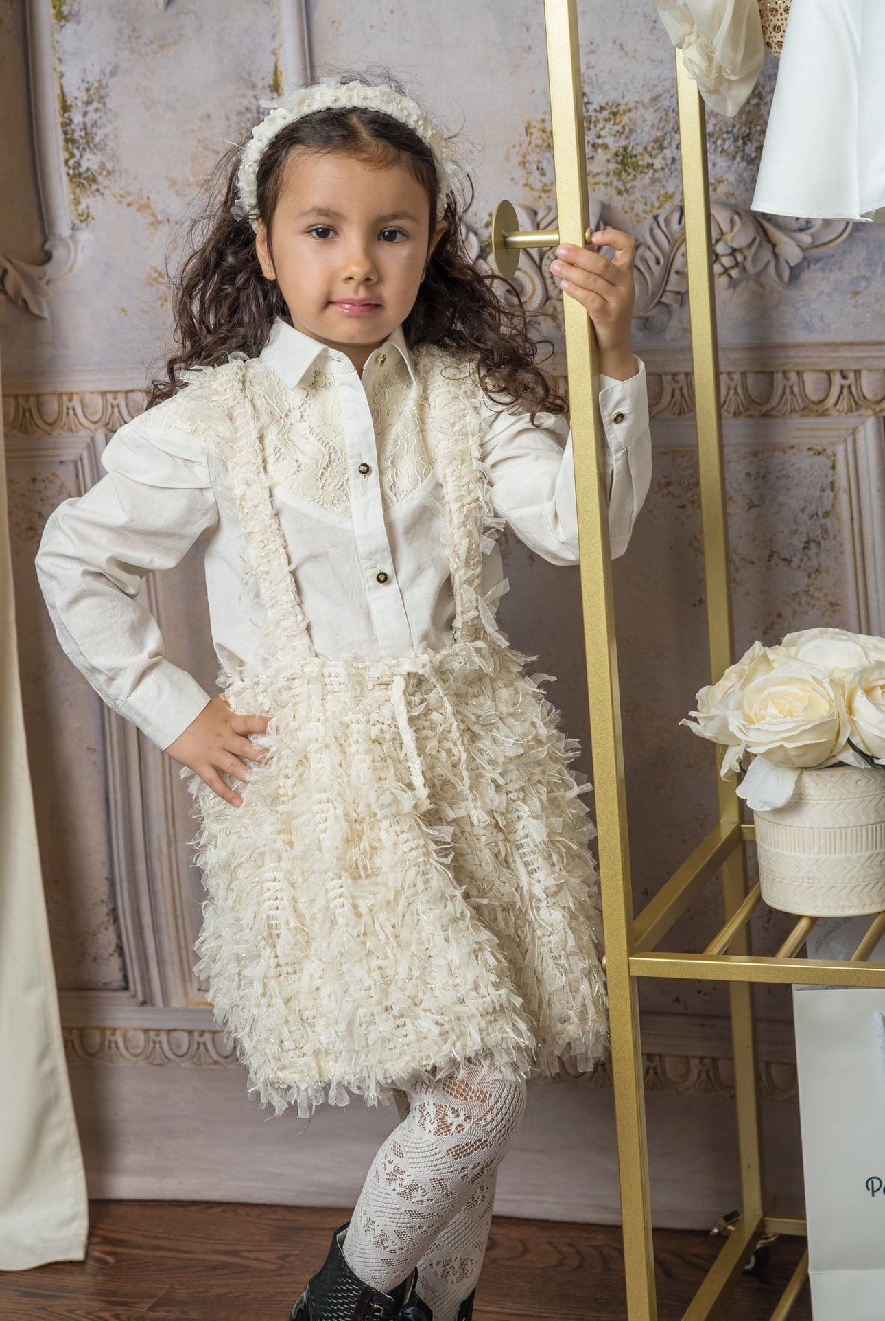Ivanna Ivory Blouse and Skirt Set - Petite Maison Kids