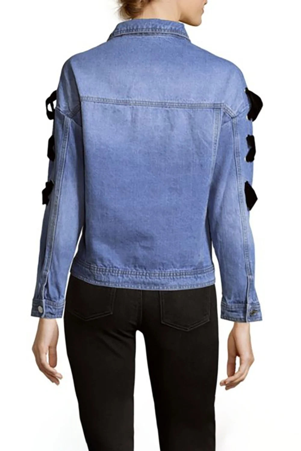 Endless Rose Denim Jacket With Bow Detail