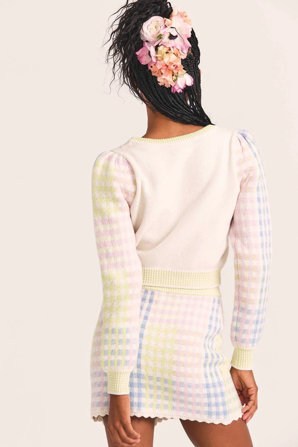 LoveShackFancy Dolana Crop Pullover - Mint Jelly