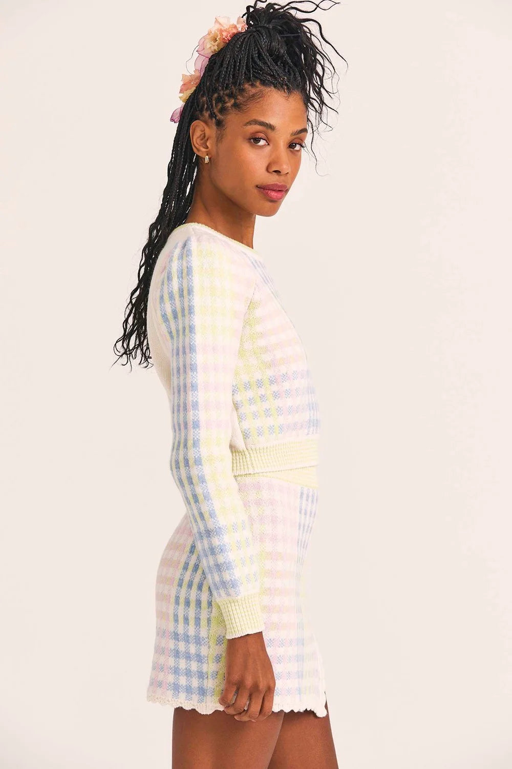 LoveShackFancy Dolana Crop Pullover - Mint Jelly