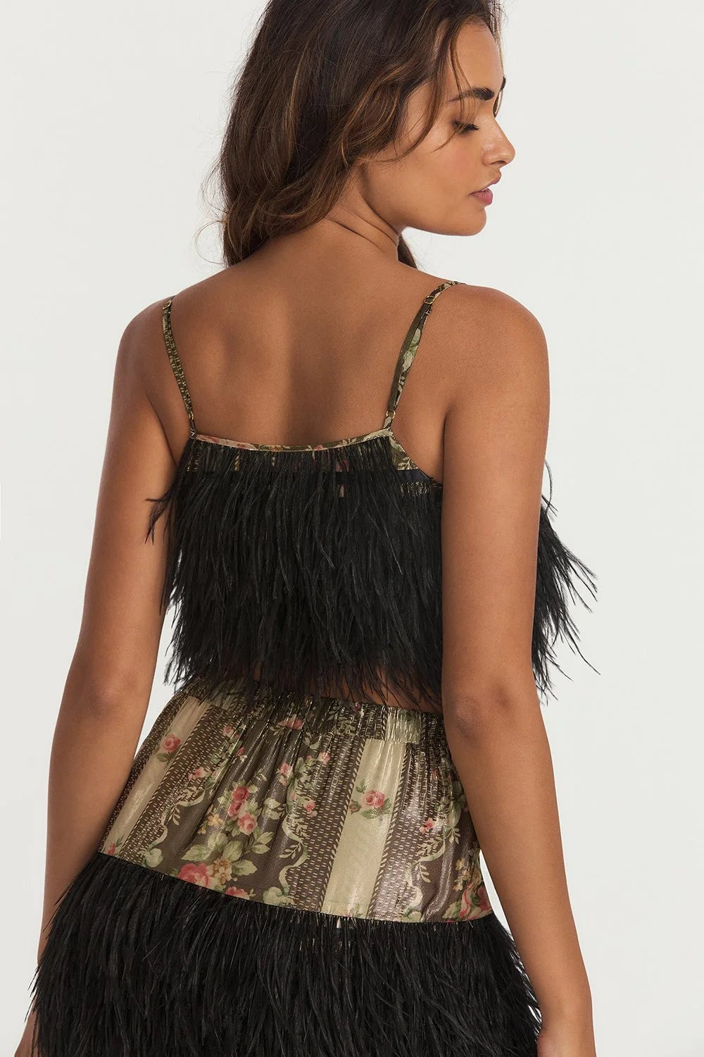 LoveShackFancy Dusty Crop Cami - Midnight Ruby