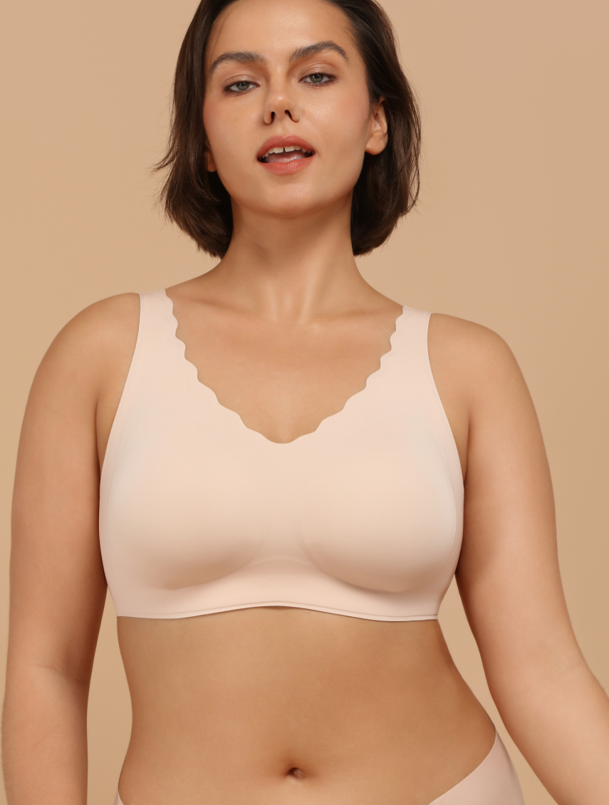 Airlite Breathable Seamless Bra with Scallop Edges