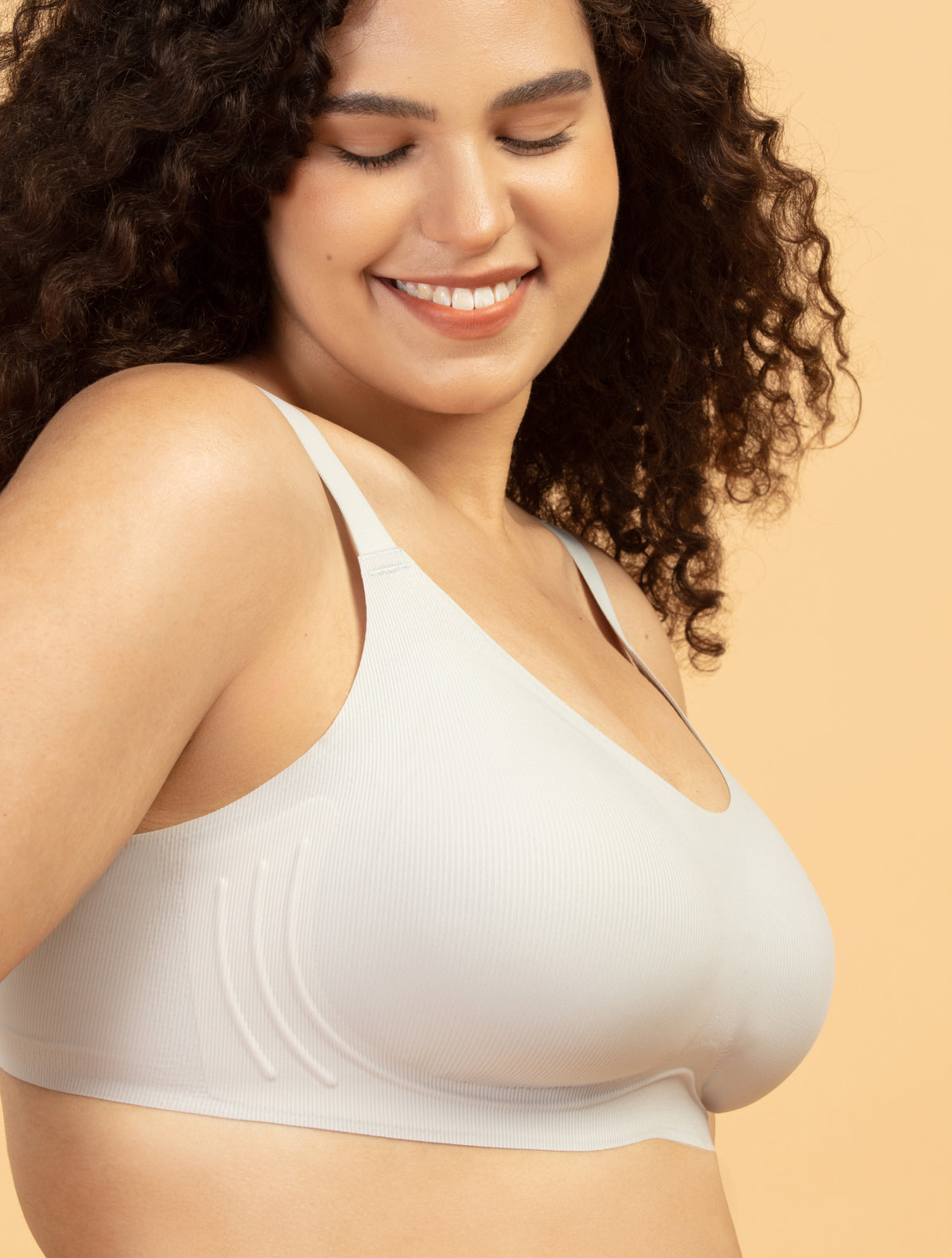 Airlite Breathable Wireless Bra with Vertical Stripes