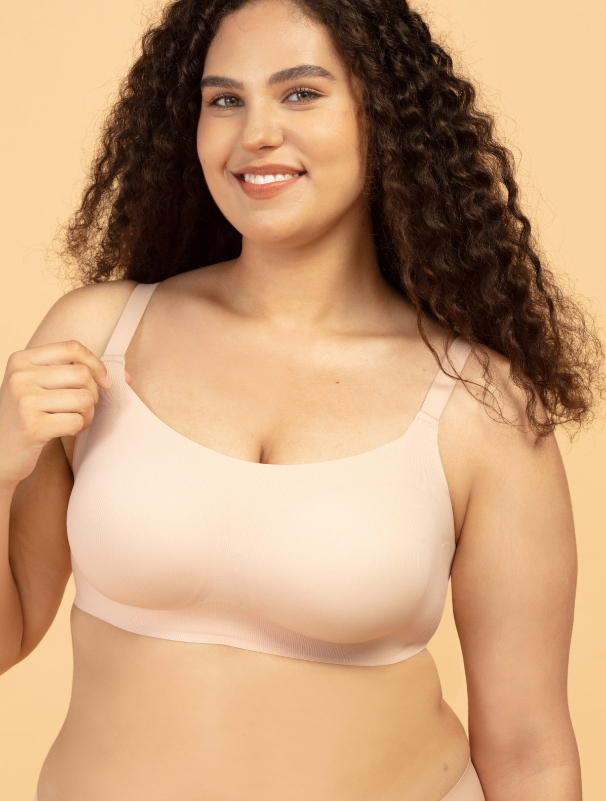 Comfelie Airlite Breathable Colored Strap Bra with Vertical Stripes