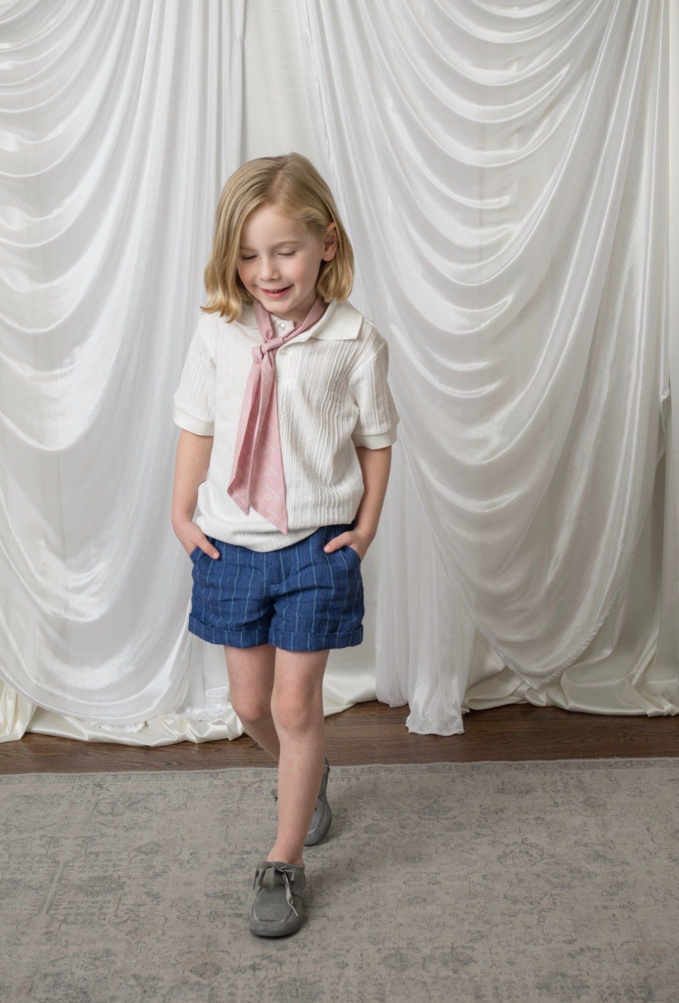 Alex White Short Sleeve Polo Shirt - Petite Maison Kids