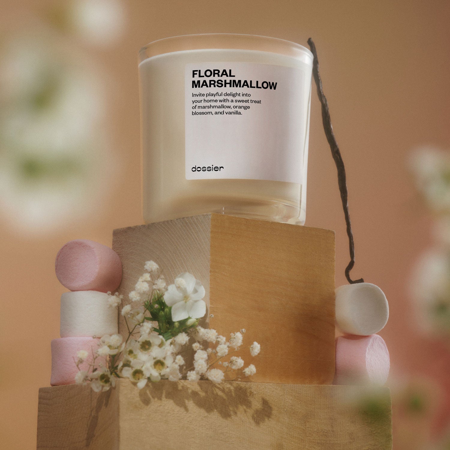 Floral Marshmallow Candle