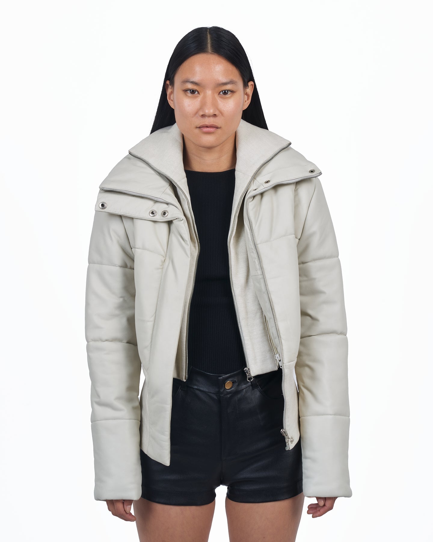 Giacca Lusso Puffer Jacket Off White