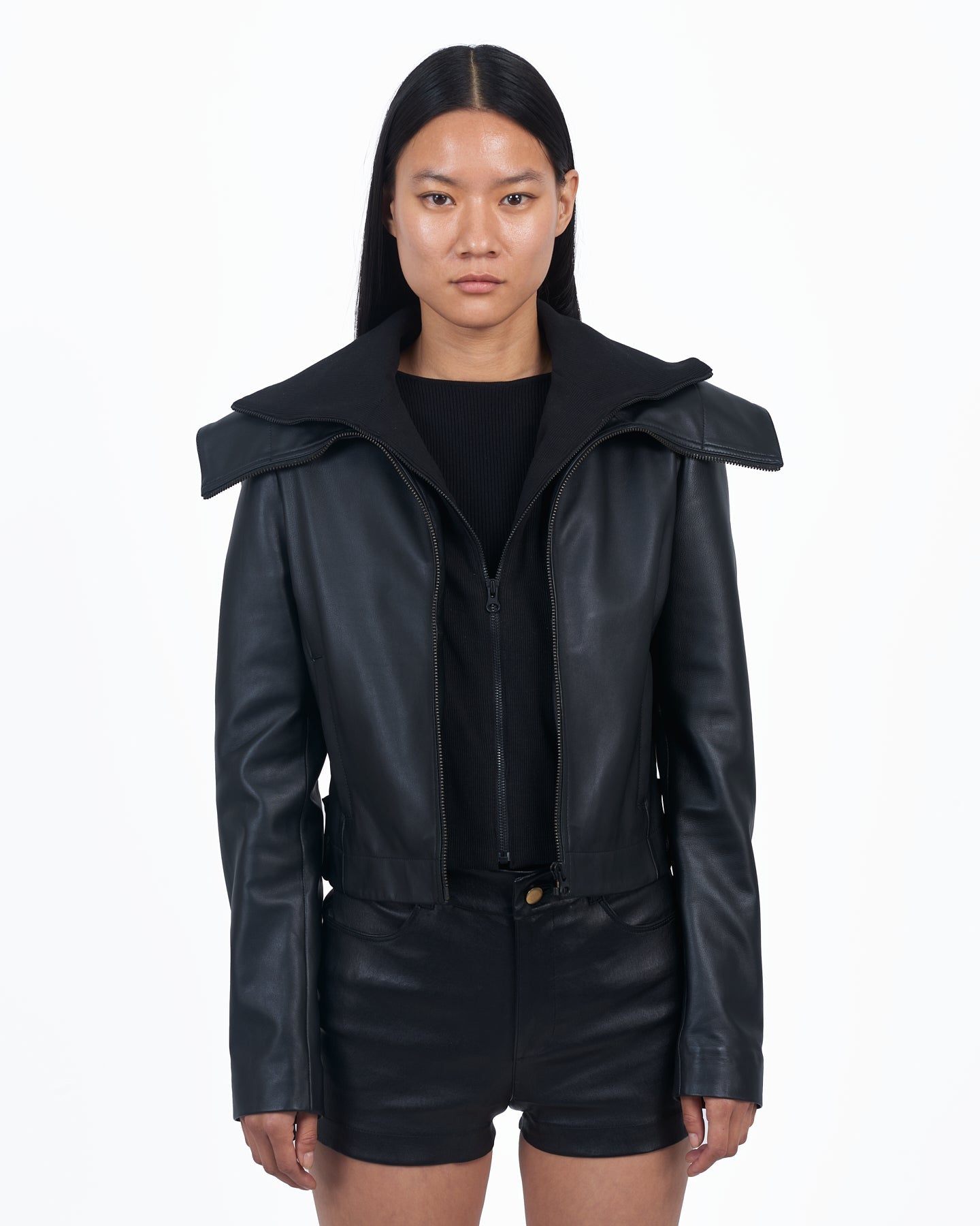 Giacca Lusso Dramatic Collar Jacket Black
