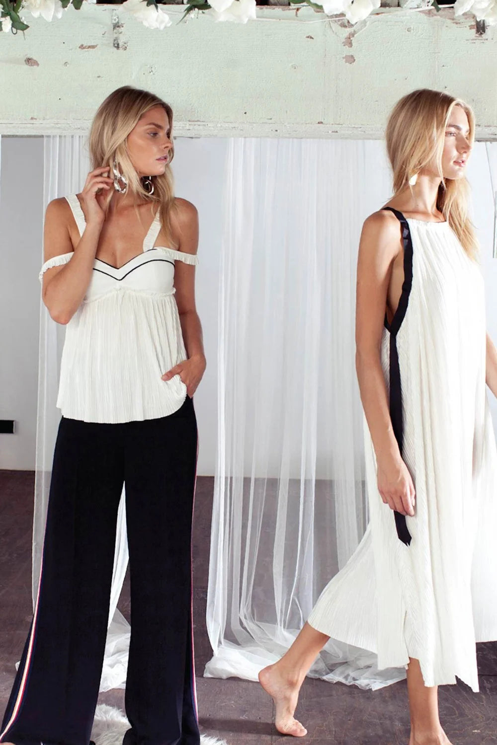 Line & Dot Habana Frill Top