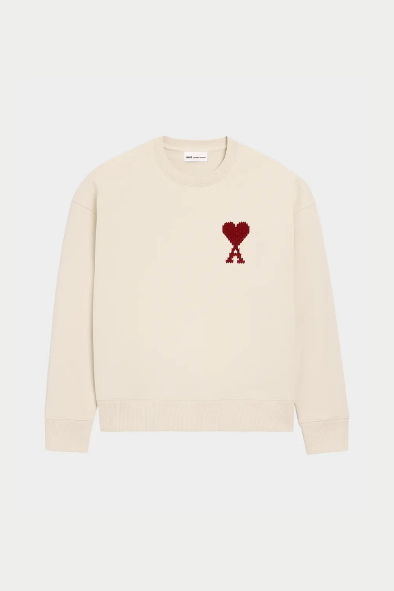 Ami Paris Ami De Coeur Embroidered Crewneck Sweatshirt