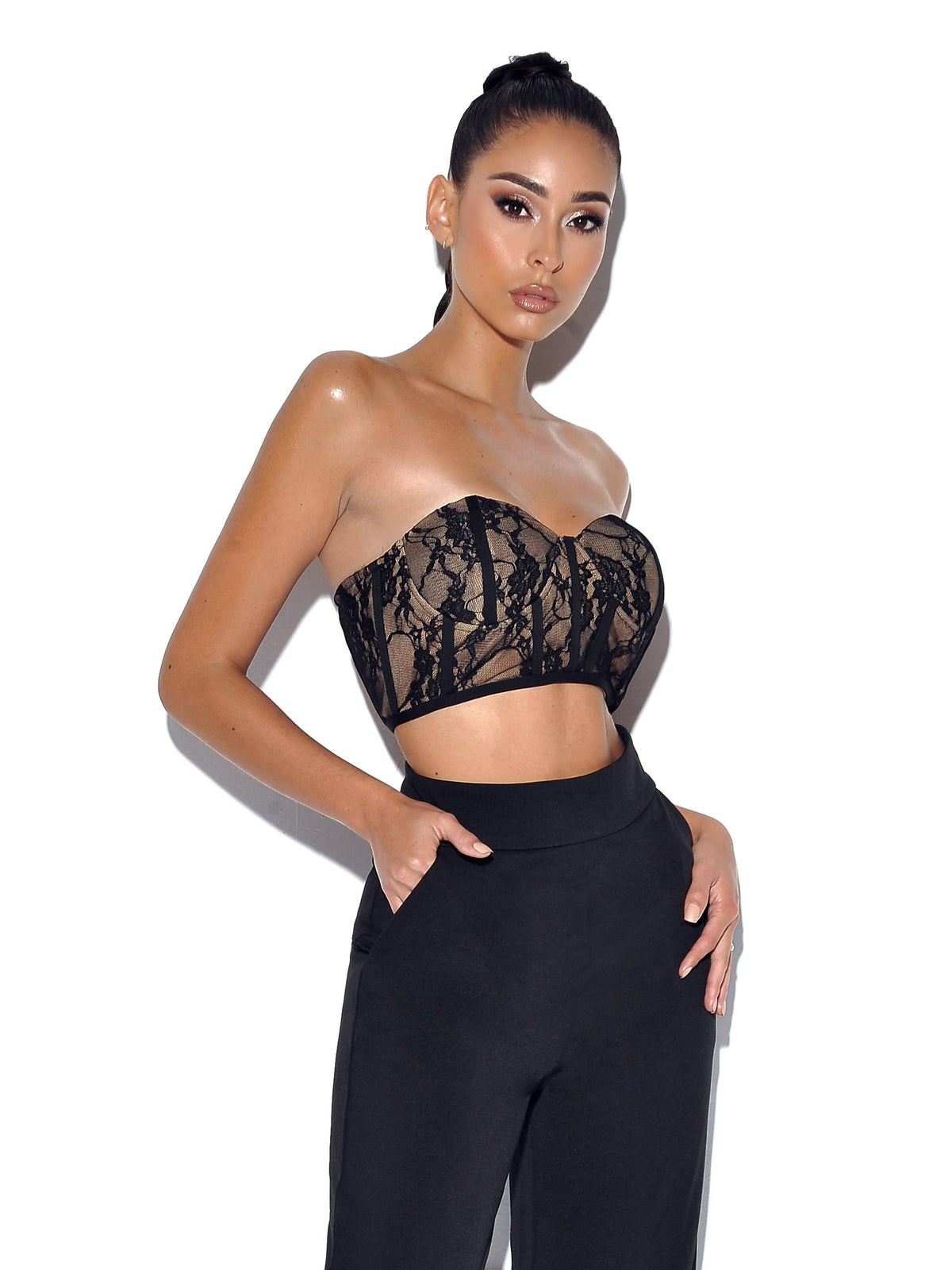 New Romantics Black Lace Corset Top (Archive Sale)