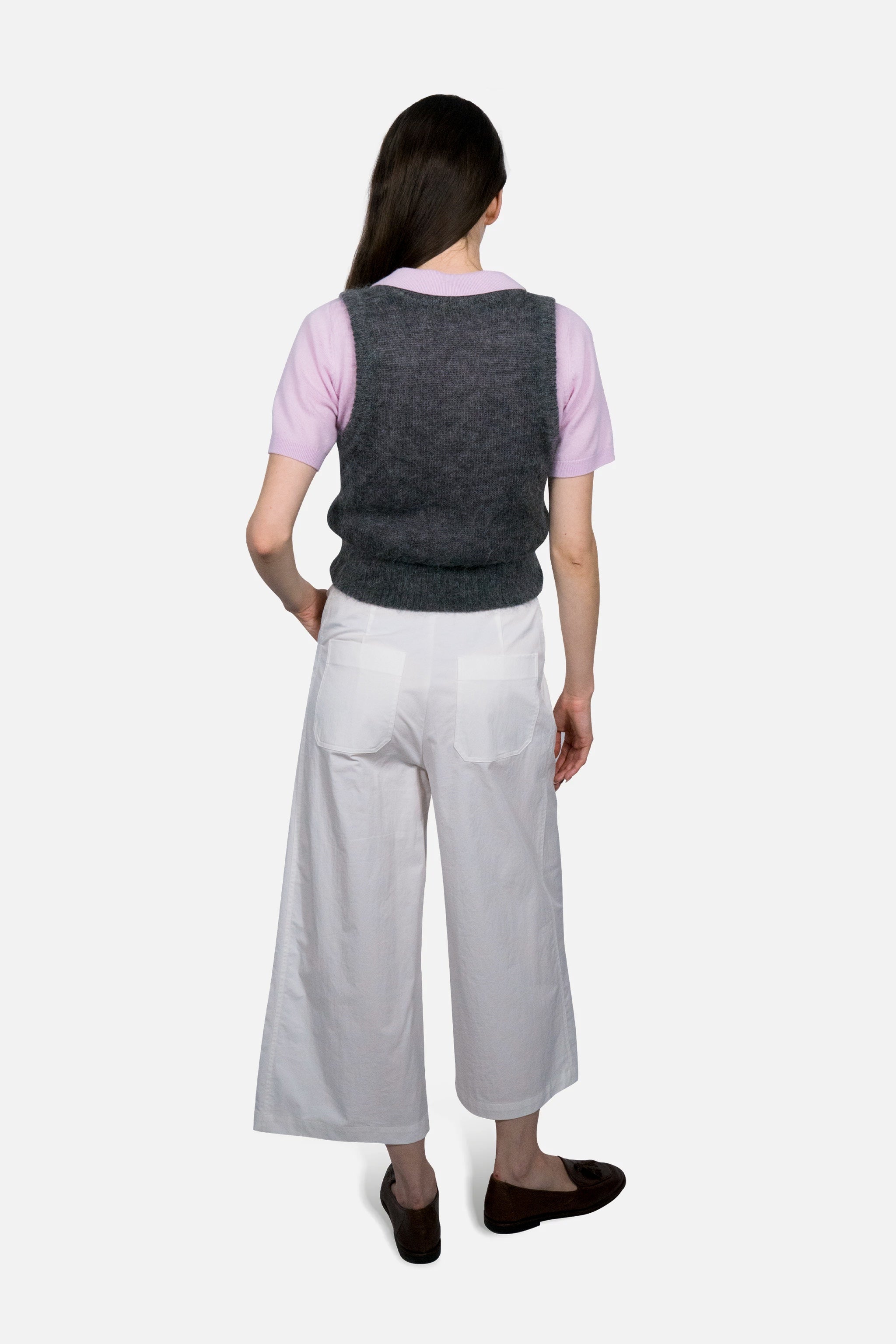 Sway Cotton Palazzo Pants in White - Du & Berry