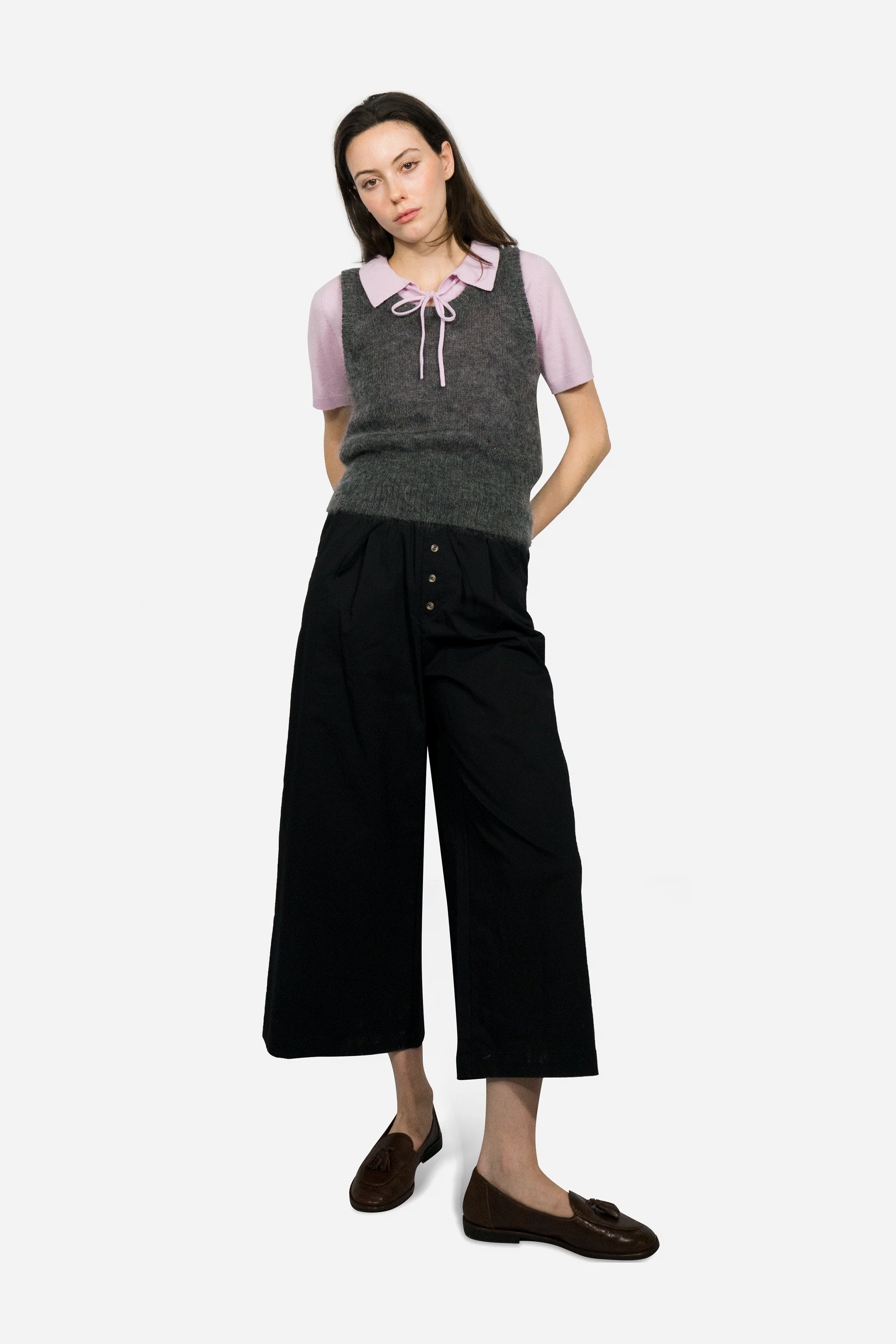 Sway Cotton Palazzo Pants in Black - Du & Berry