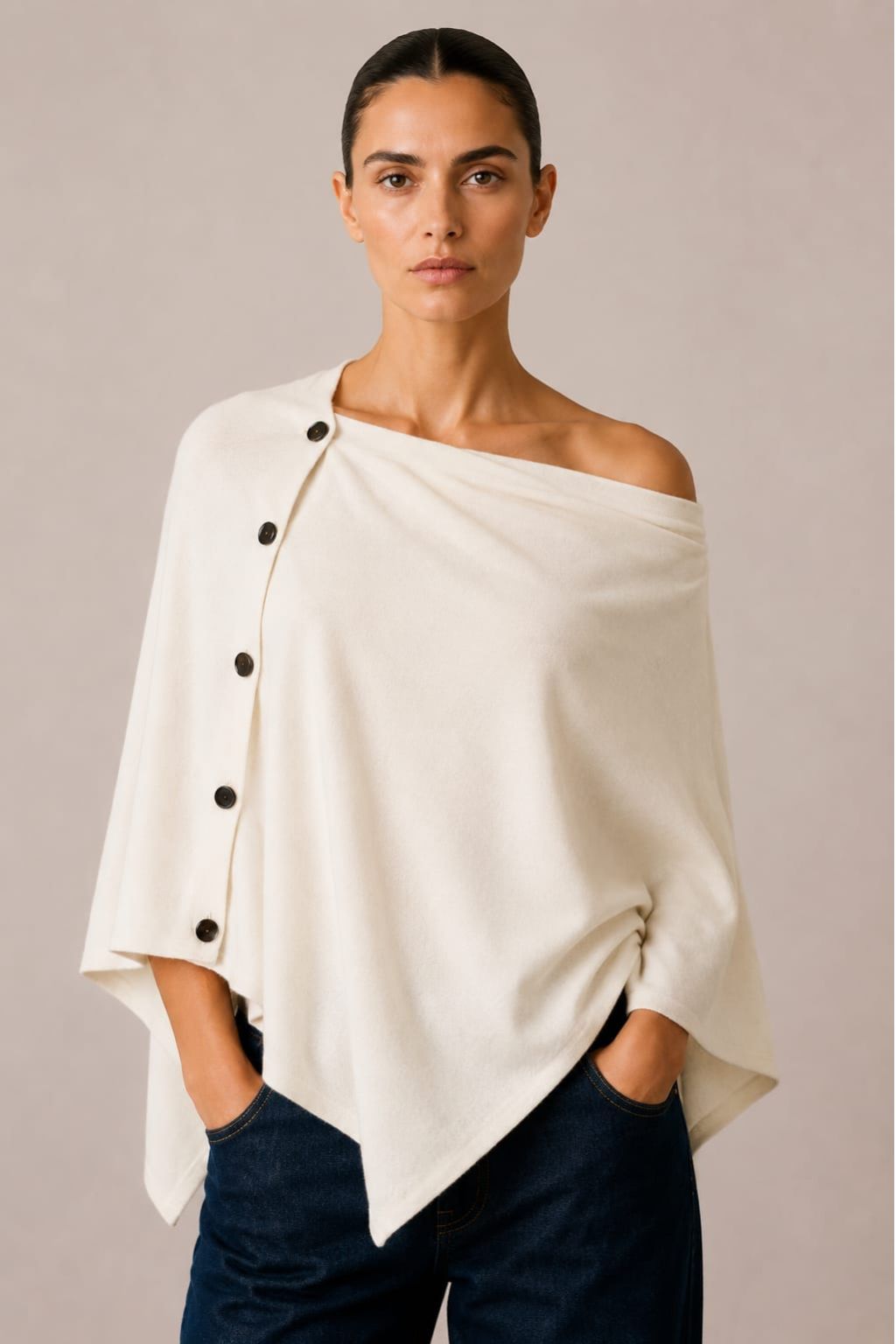 The Luzern Side-Button Poncho