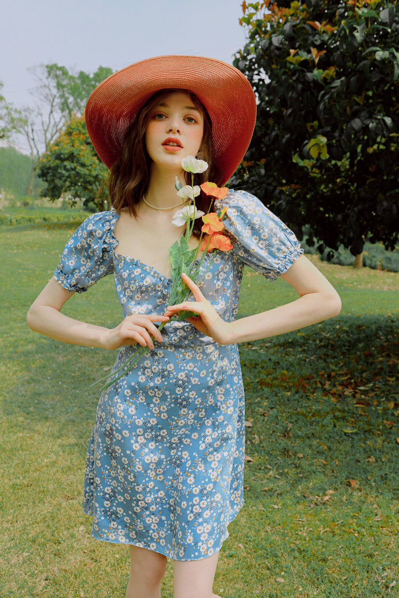 Maisy Dress | Blue Floral