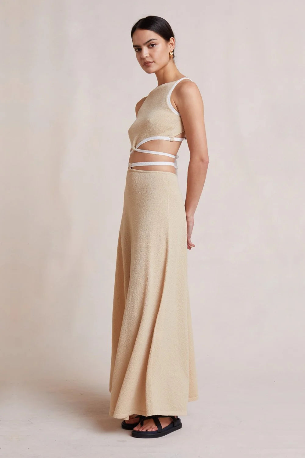 Lauryn Knit Skirt - Cream/ Sand