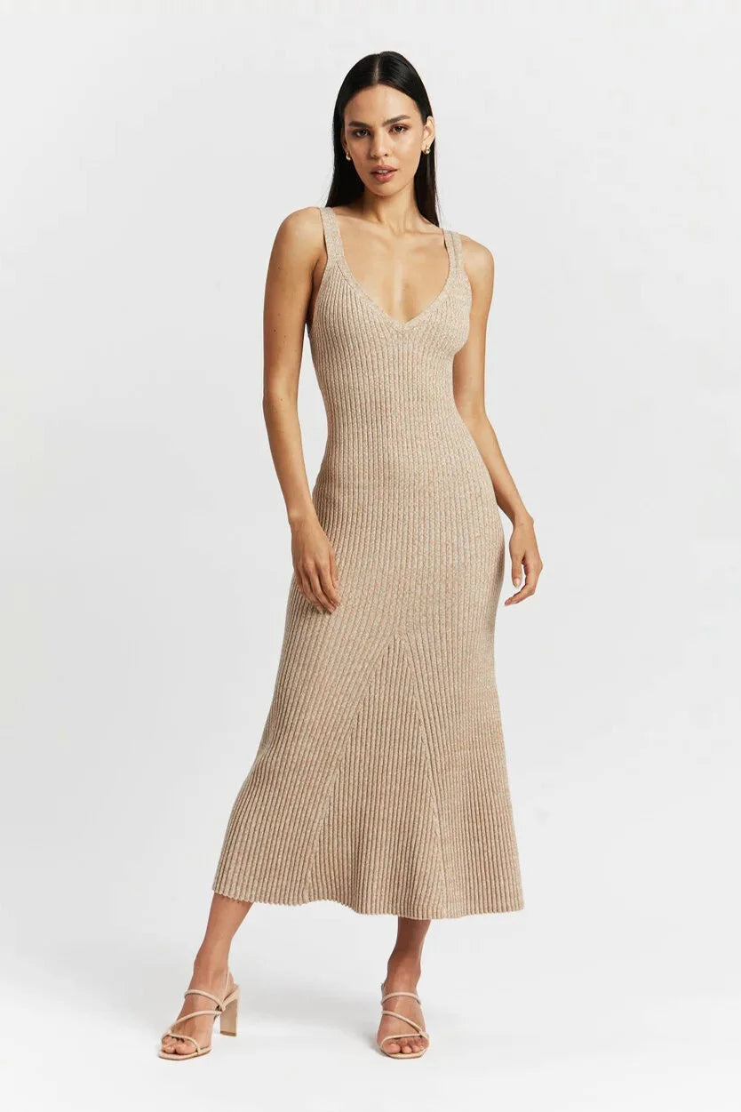 Liv Midi Dress - Bone