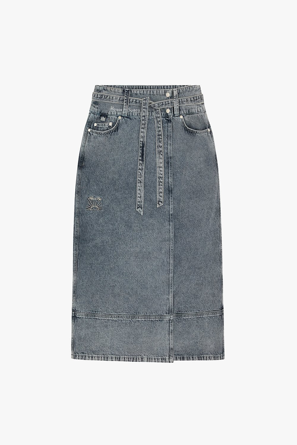 House of Sunny Low Rider Denim Skirt