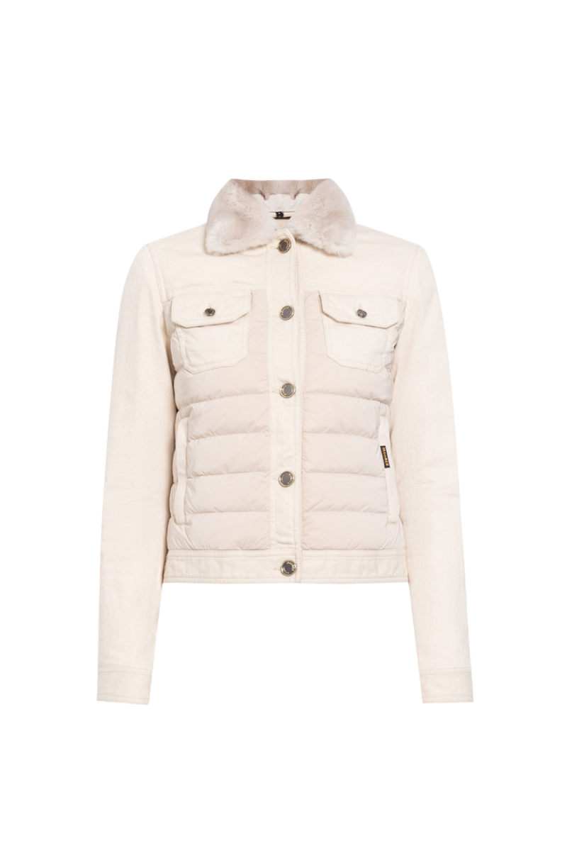 MooRER PETUNIAFUR211 Jacket Ecru