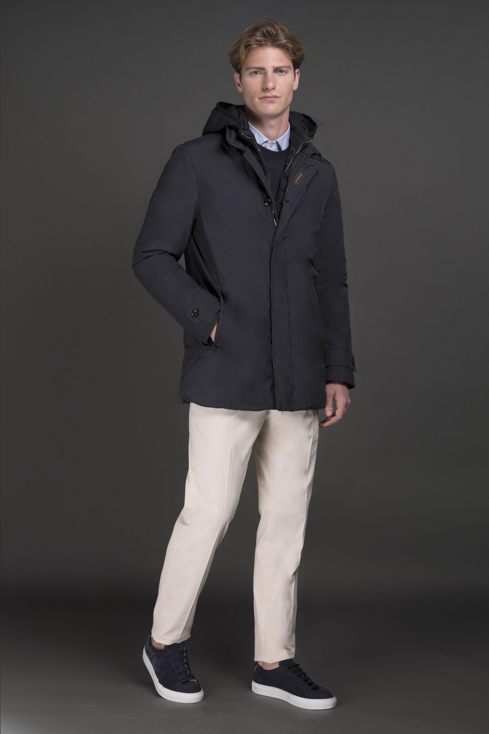 Mens Raffaello Waterproof Blue Jacket