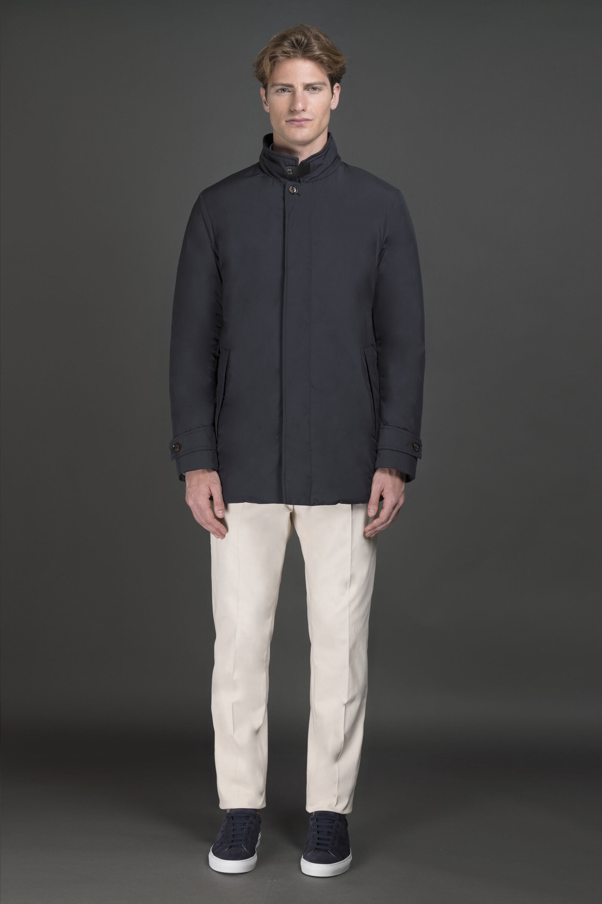 Mens Raffaello Waterproof Blue Jacket
