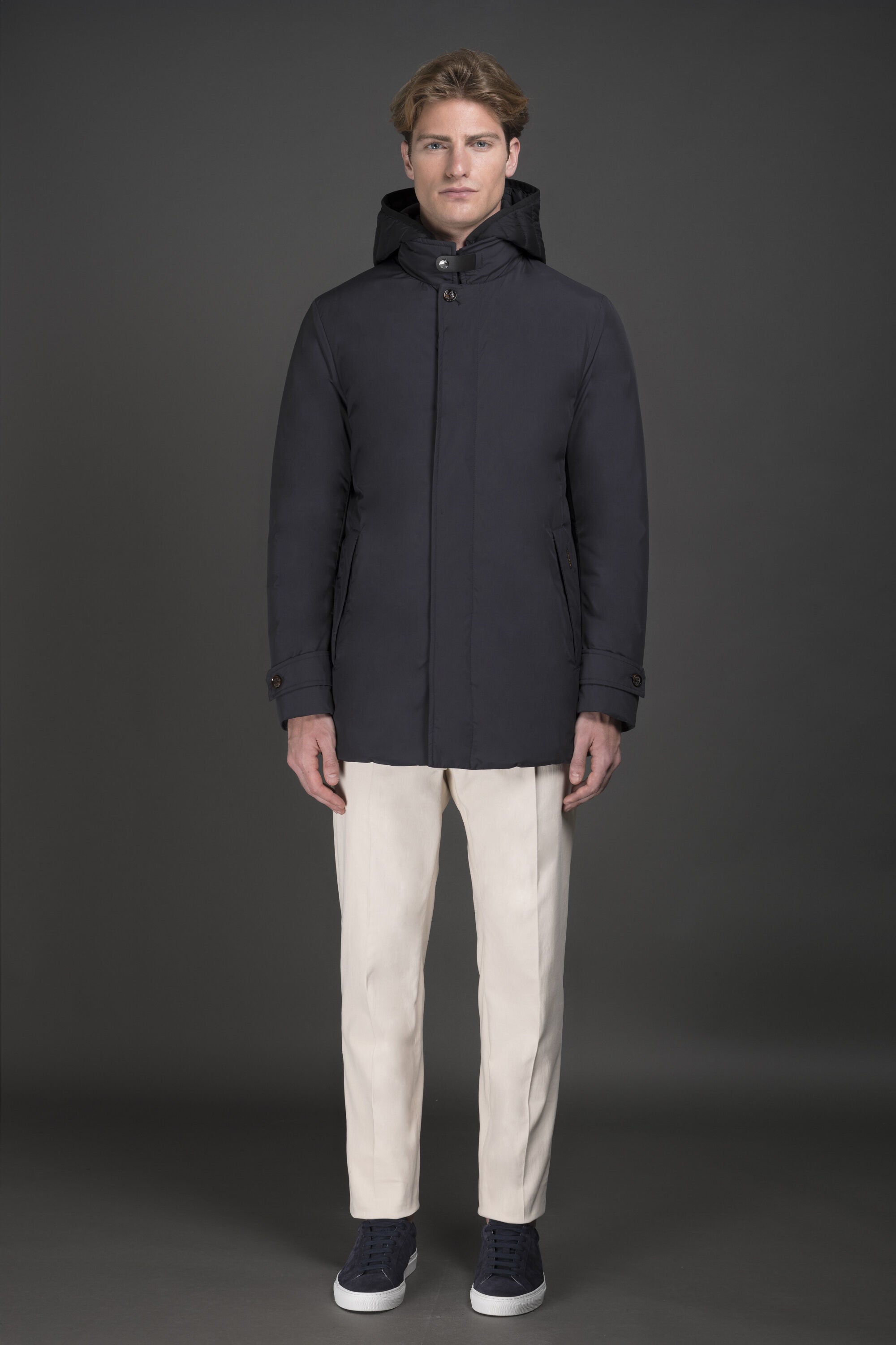 Mens Raffaello Waterproof Blue Jacket