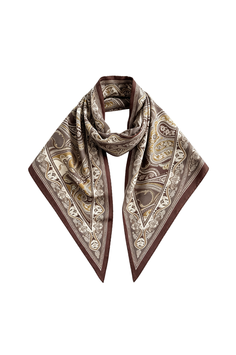 Max Simple Diamond Wool-Silk Scarf Paisley MSBE260105P