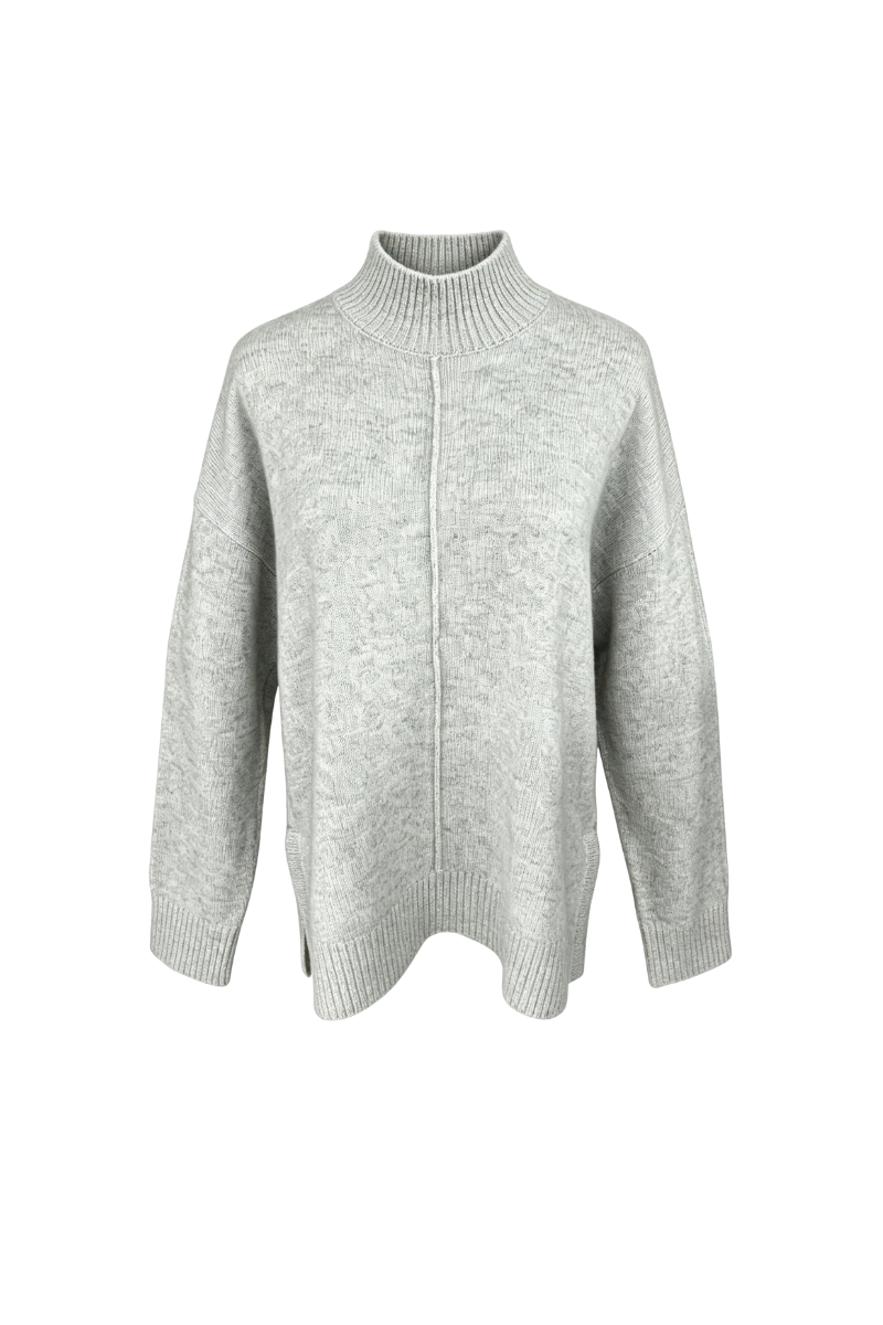 Max Simple Cashmere Mock Neck Pullover Light Grey MSDH266555L