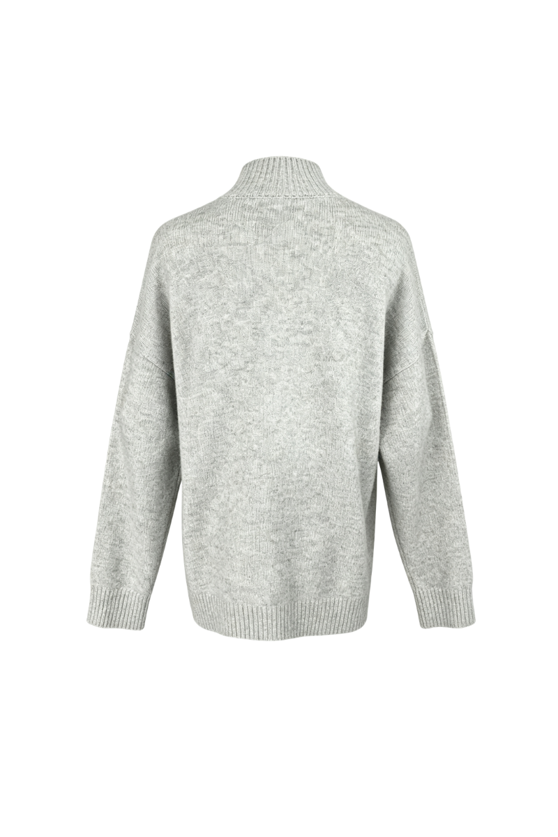 Max Simple Cashmere Mock Neck Pullover Light Grey MSDH266555L