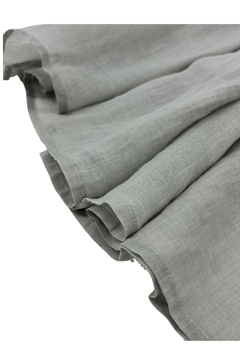 Max Simple Ramie Drawstring Skirt Grey MSDP262007G