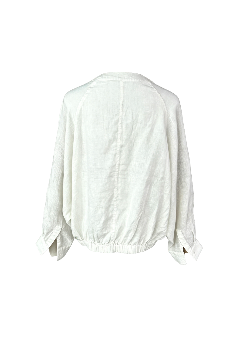 Max Simple Linen Overshirt White MSDP262509W
