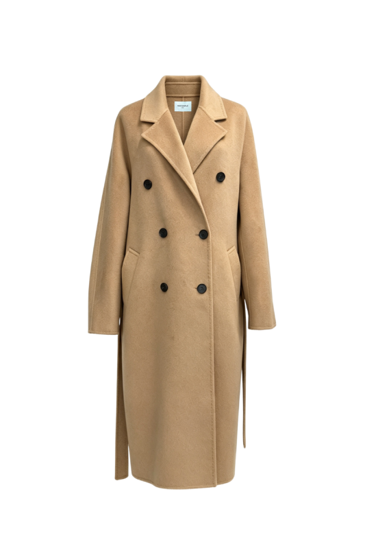 Max Simple Camel Hair Double-Breasted Coat Camel MSJS261801C