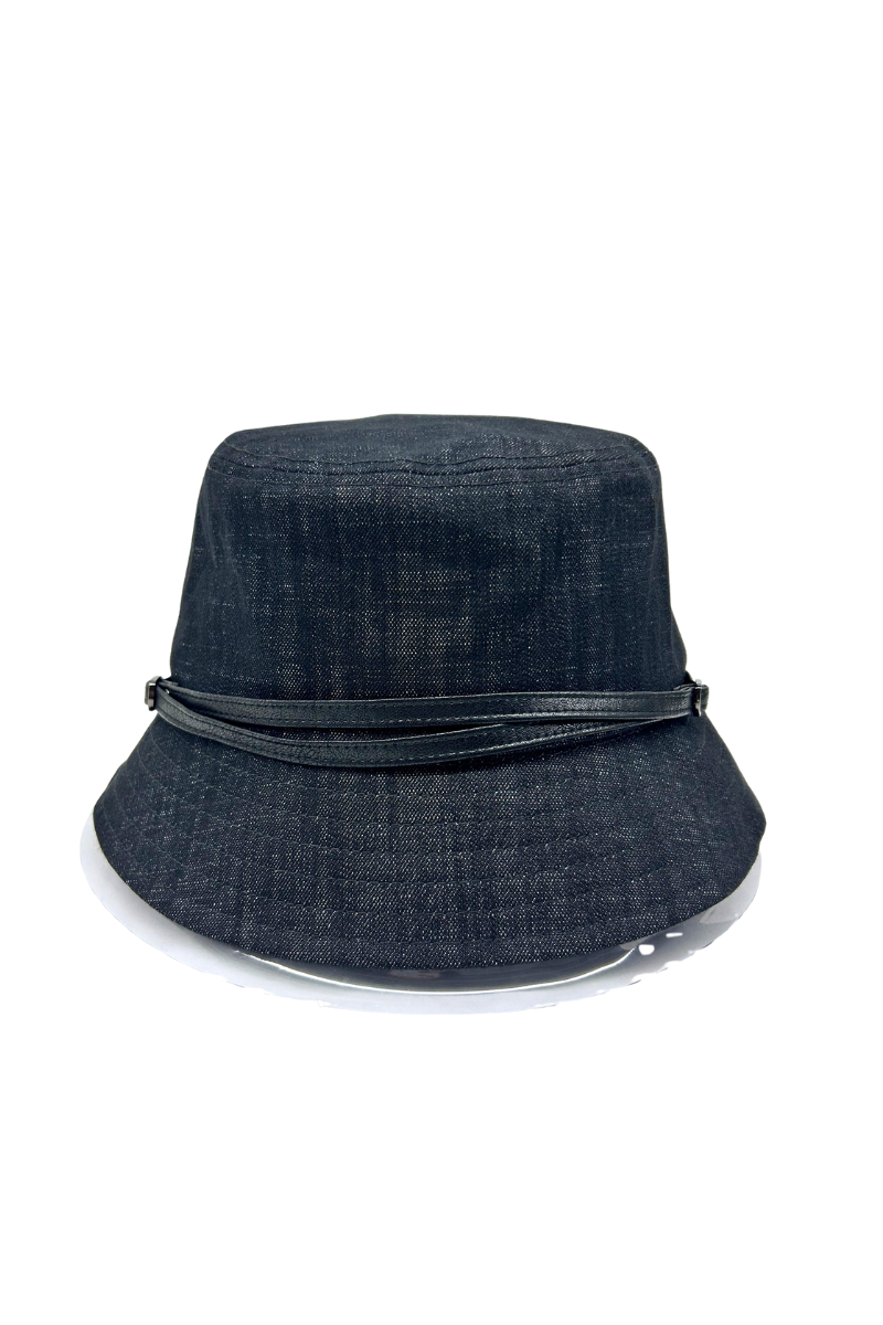 Max Simple Double-Strap Bucket Hat Black MSKX260003B