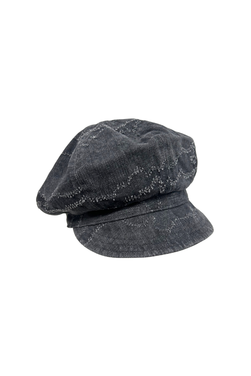 Max Simple Camouflage Newsboy Cap Black MSKX260015B