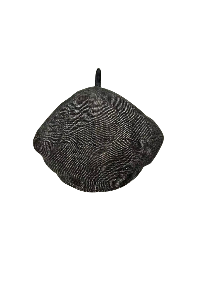 Max Simple Leather Brim Beret Brown MSKX260016B
