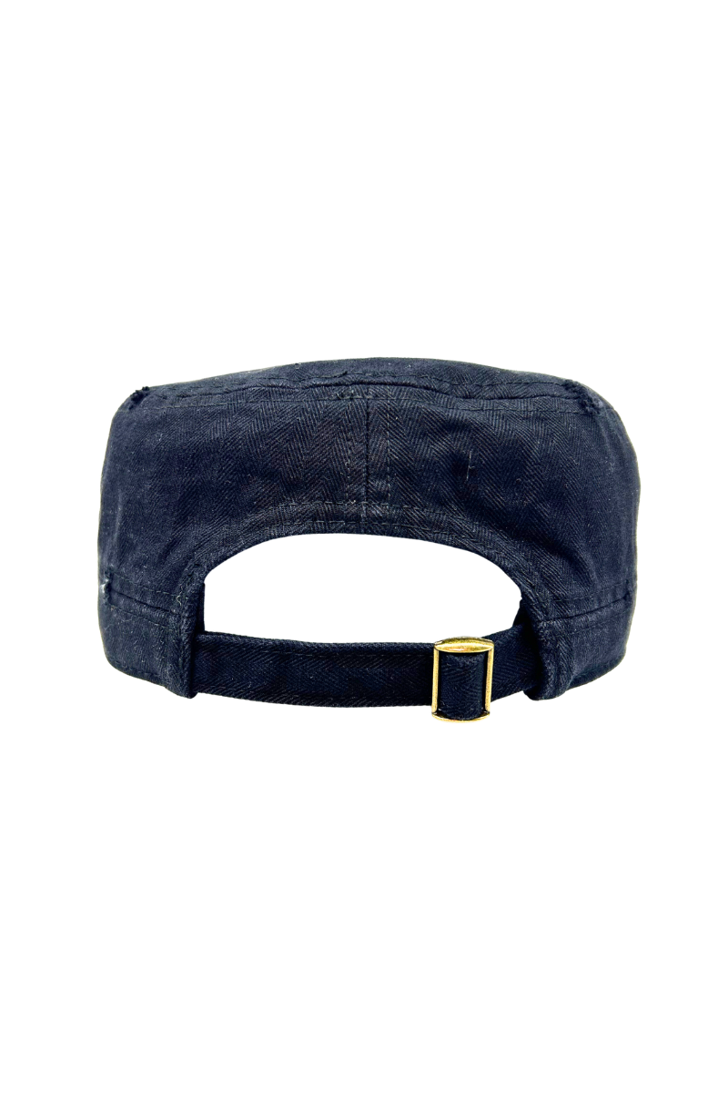 Max Simple Washed Military Cap Black MSKX260026B