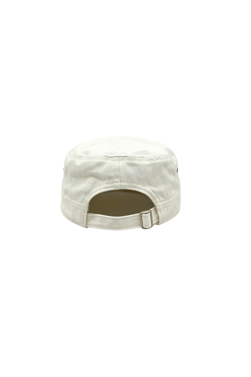 Max Simple Washed Military Cap White MSKX260026W