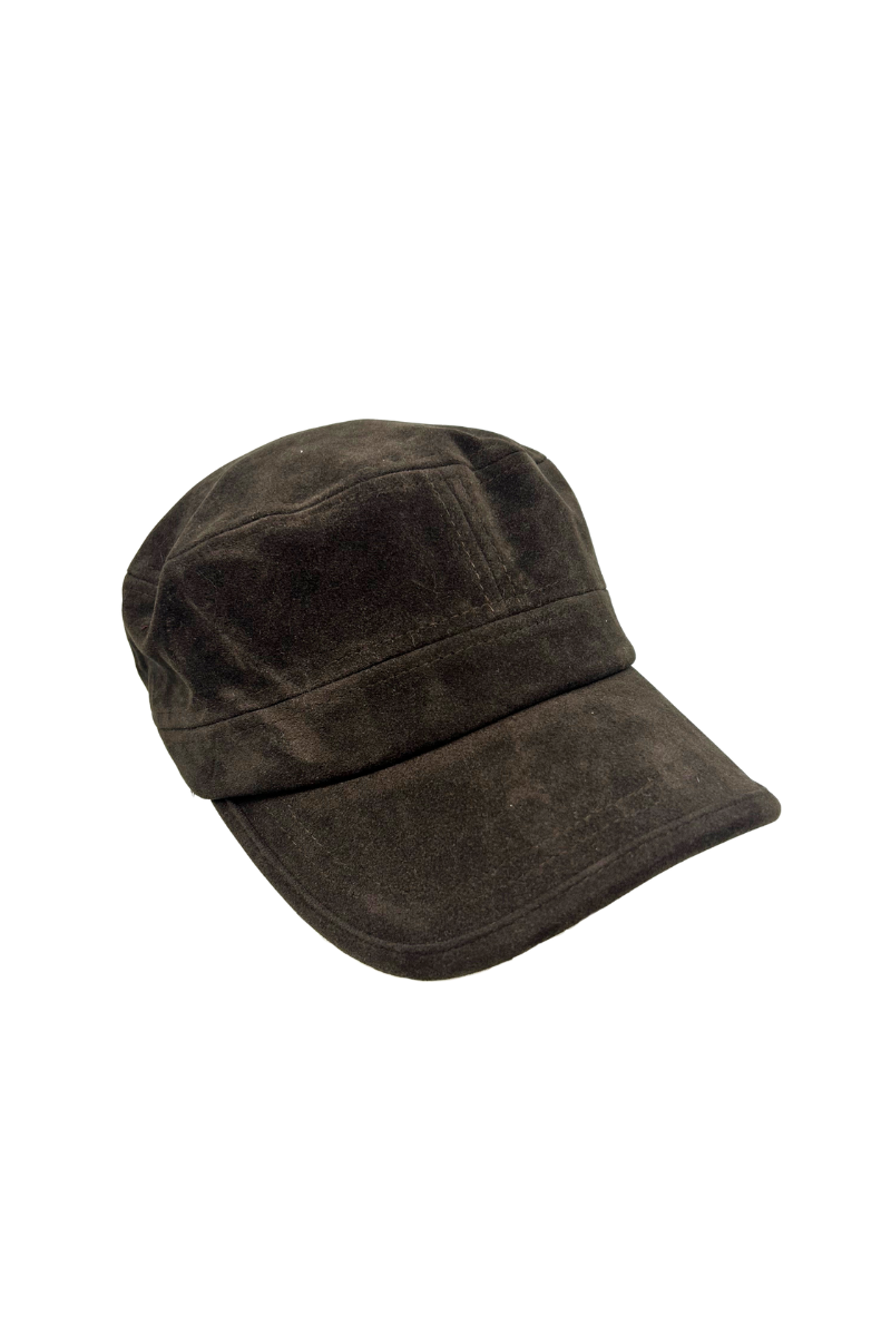 Max Simple Suede Military Cap Brown MSKX260054B